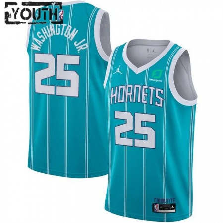 Dres Charlotte Hornets PJ Washington 25 Jordan 2022-23 Icon Edition Teal Swingman - Dječji